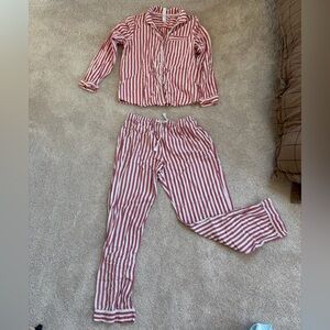 Stars Above Red and White Striped Women's Pajama Set